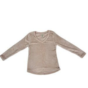UGG Cream Pullover Fuzzy Fleece Long Sleeve Lounge Shirt Size M